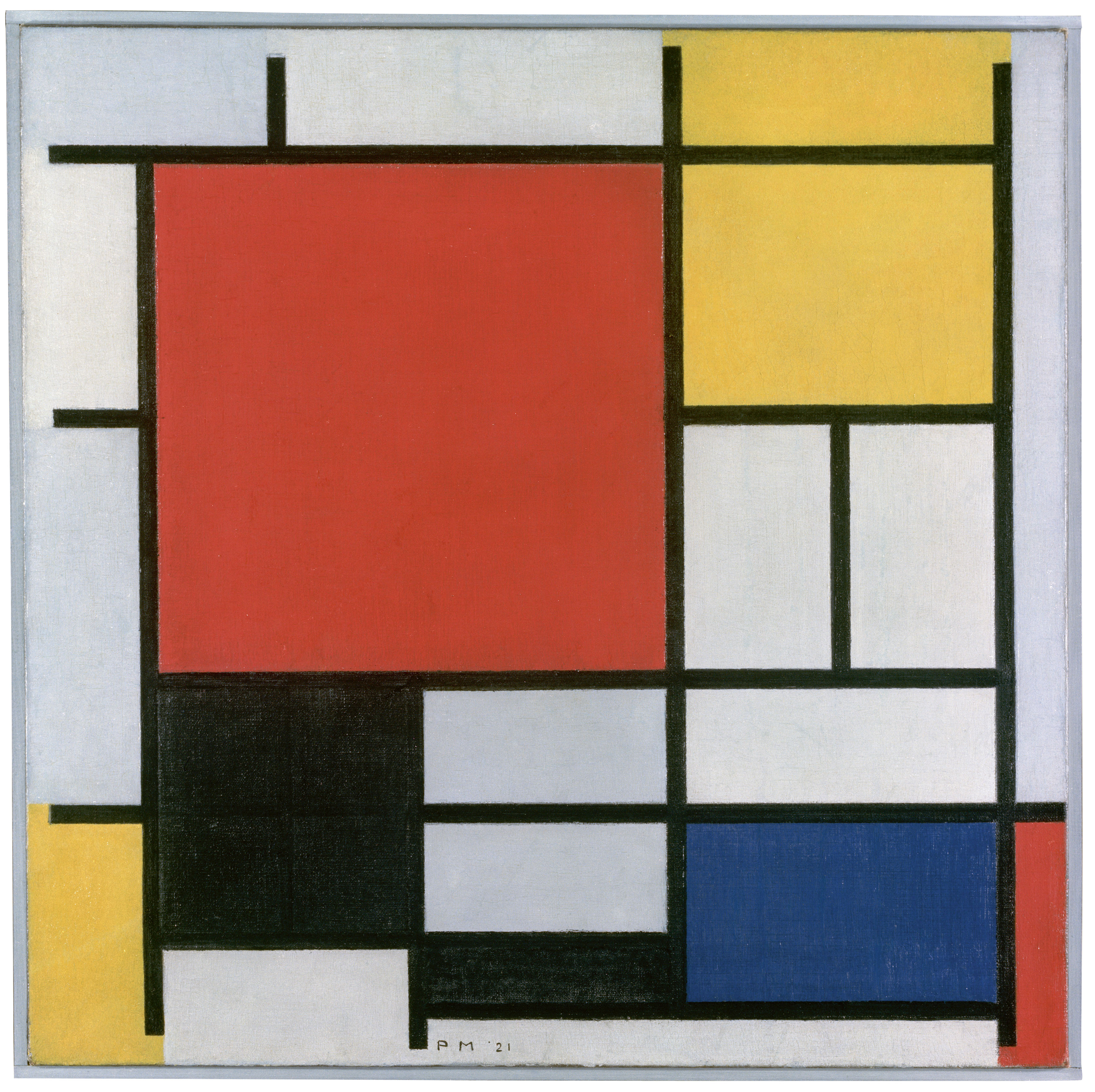Composition in Red, Yellow, Blue and Black by Piet Mondrian (1921)
