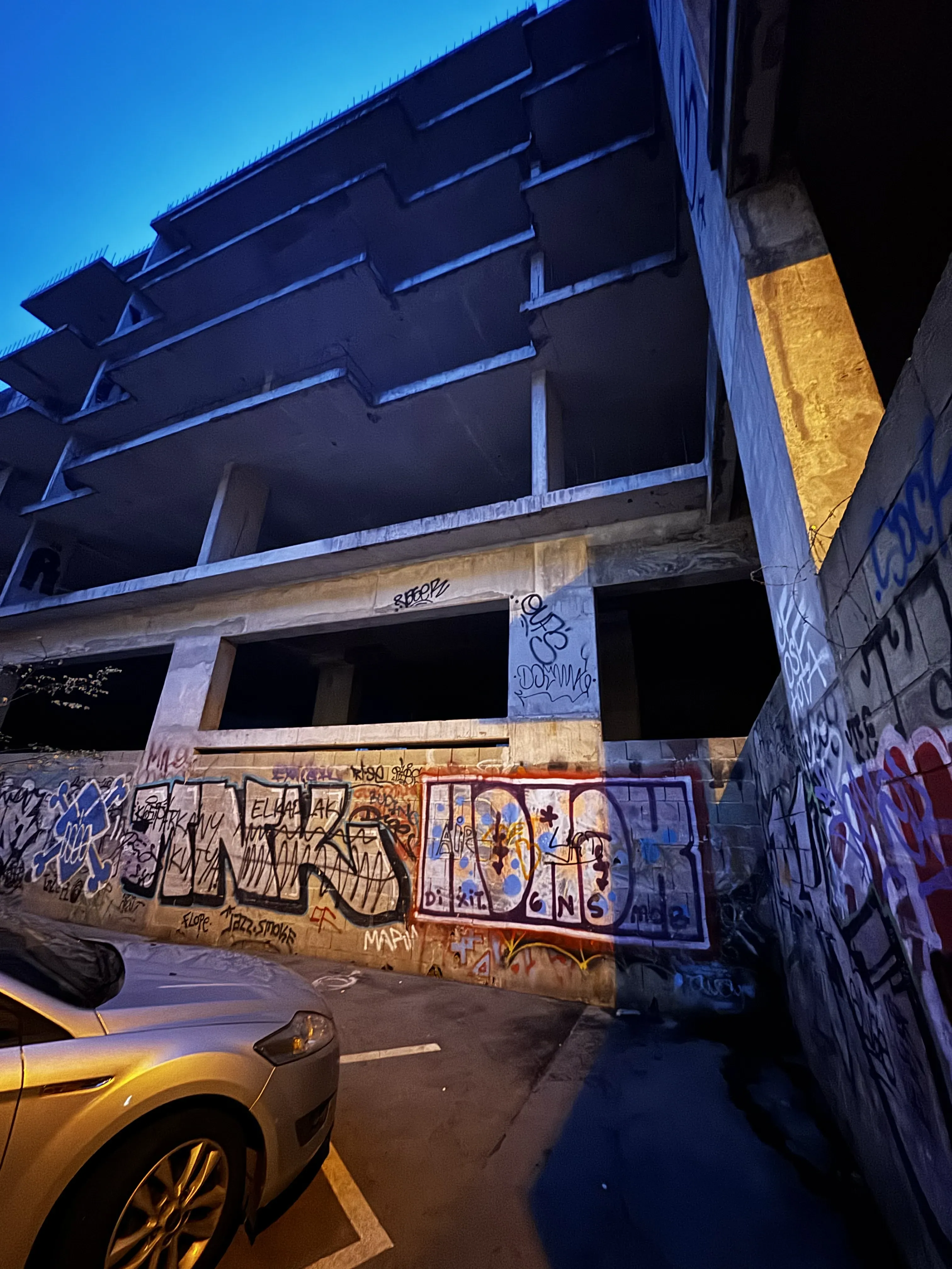 Sketchy Unfinished Building in Budapest