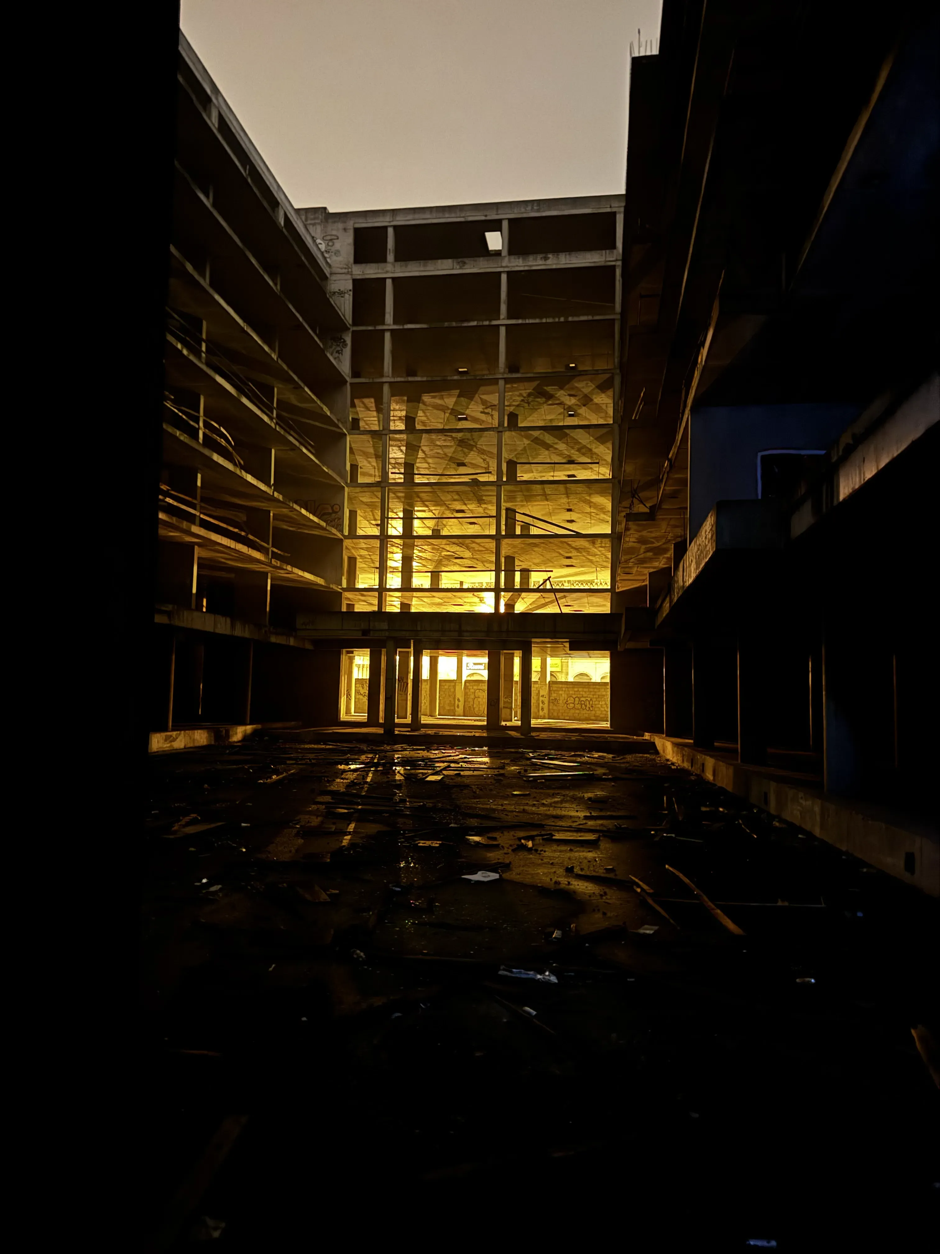 Sketchy Unfinished Building in Budapest