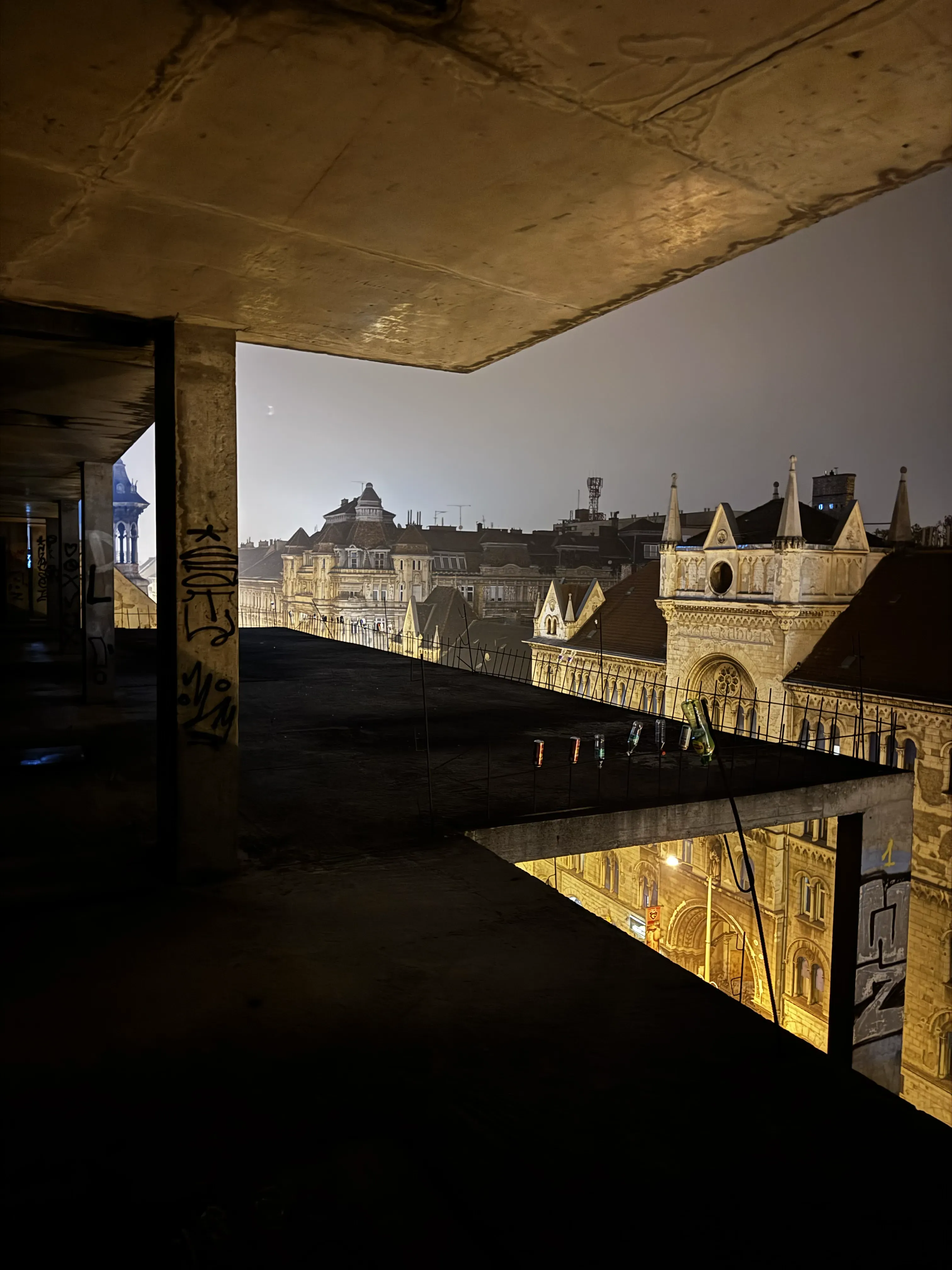 Sketchy Unfinished Building in Budapest